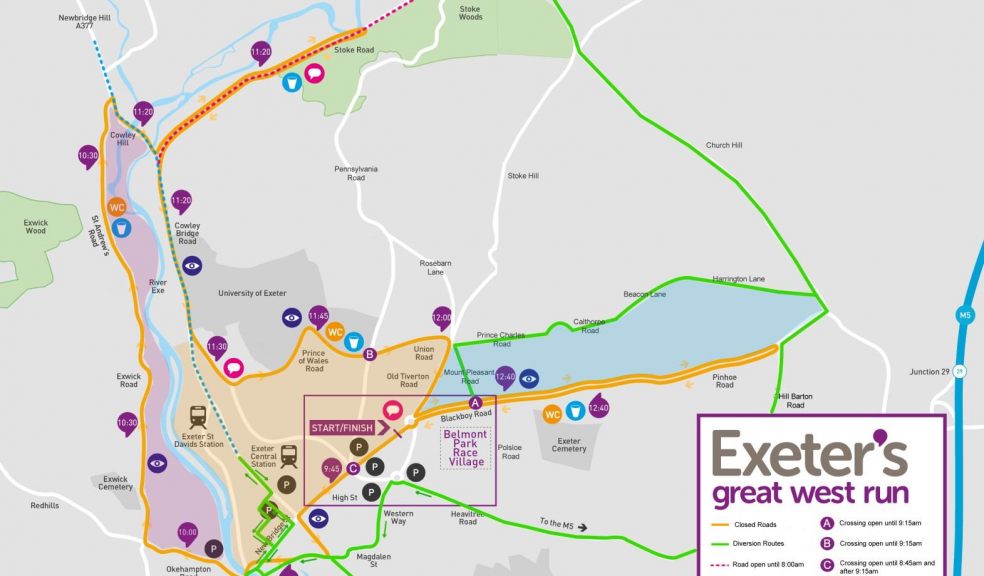 Great West Run route and road closures The Exeter Daily